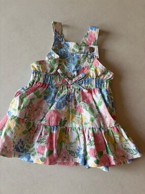Nanette Lepore Floral Overall Dress in Pink, Blue & Green